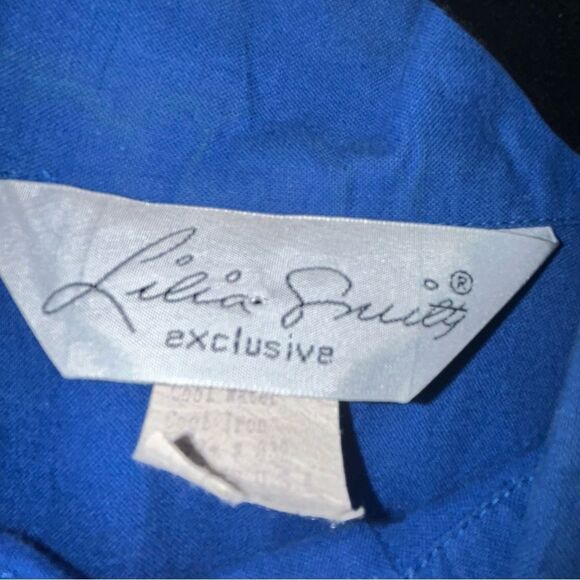 Vintage Lilia Smitty Lace Fringe Long Sleeve Button Front Shirt Blouse Top - Picture 8 of 11